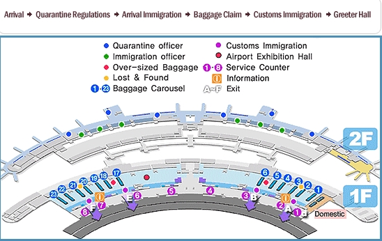 Аэропорт инчон карта