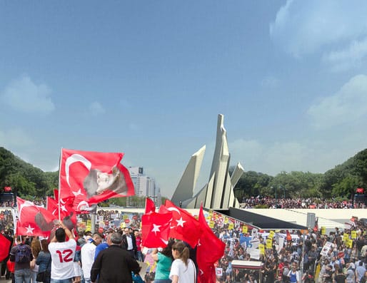 Studio Vural tarafından tasarlanan Gezi Parkı Anıtı