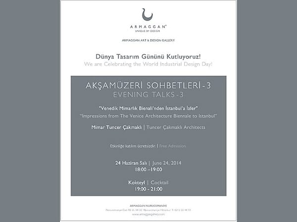 Akşam Üzeri Sohbetleri 3: Venedik Mimarlık Bienali’nden İstanbul’a İzler (24 Haziran 2014)