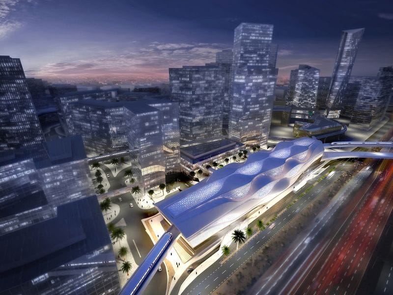 Zaha Hadid Mimarlar Kral Abdullah Finans Bölgesi Metro İstasyonu