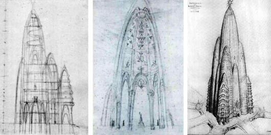 Hiçbir zaman inşa edilmemiş NewYork Projeleri: Gaudi, Gehry ve Wright