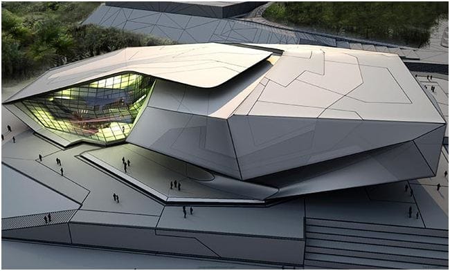 Honk Kong Çin Üniversitesi Arena’sı. Tom Wiscombe Tasarım