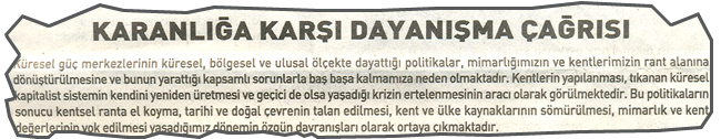 Aydınlık için mimarlık!
