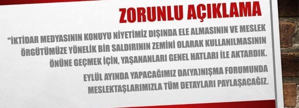 Mimarlar Odası İstanbul Büyükkent Şubesinde yaşanan süreç ile ilgili zorunlu açıklamamızdır;
