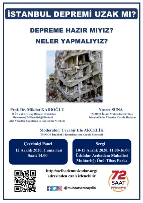 İSTANBUL DEPREMİ UZAK MI? Çevrimiçi Panel… 12 Aralık Saat 14.00
