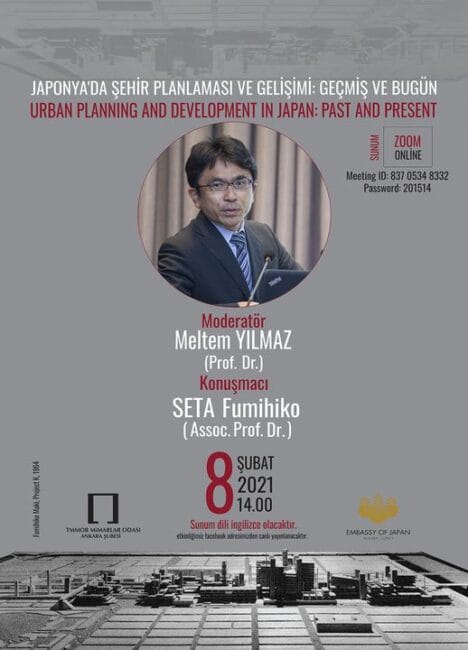 JAPONYA’DA ŞEHİR PLANLAMA / Seta Fumihiko / 8 Şubat Saat 14.00