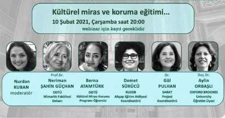 KÜLTÜREL MİRAS VE KORUMA EĞİTİMİ / 10 Şubat Saat 20.00