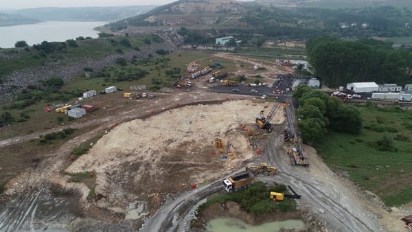 “Kanal İstanbul”un temel atma törenine 2 gün kala son durum havadan görüntülendi