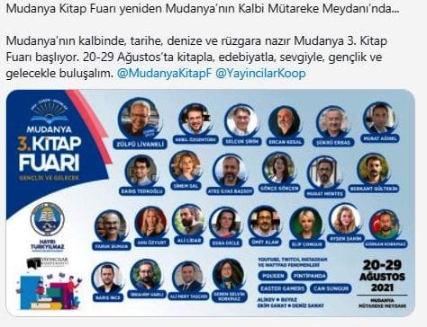 Mudanya Kitap Fuarı yeniden Mudanya’nın Kalbi Mütareke Meydan’ında..