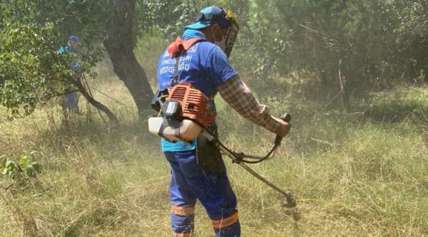 Validebağ’da belediyeden ‘kaptı kaçtı’ ot biçme çalışması: Yurttaşlar karşı koydu