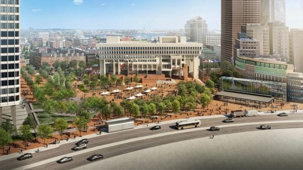 Sasaki’nin Boston Belediye Binası Plaza’nın kapsamlı tadilatı devam ediyor