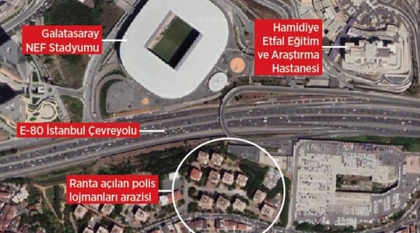 Talan sırası polis arazisine geldi
