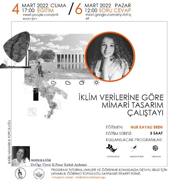 İKLİM VERİLERİNE GÖRE MİMARİ TASARIM ÇALIŞTAYI