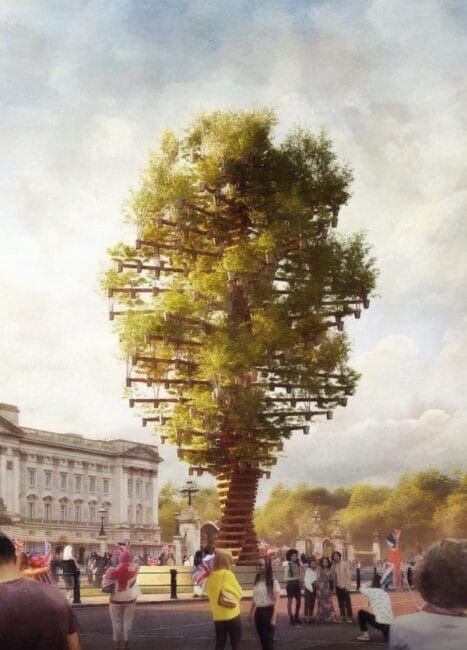 Thomas Heatherwick, Buckingham Sarayı için 350 ağaçla kaplı heykel tasarlıyor