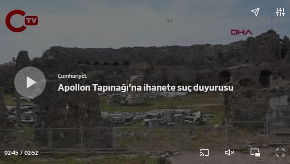 Apollon Tapınağı’na ihanete suç duyurusu