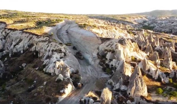 Kapadokya’daki yıkım görüntüleri ortaya çıktı!