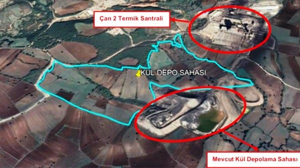 Kanserli santrala dev kül çukuru