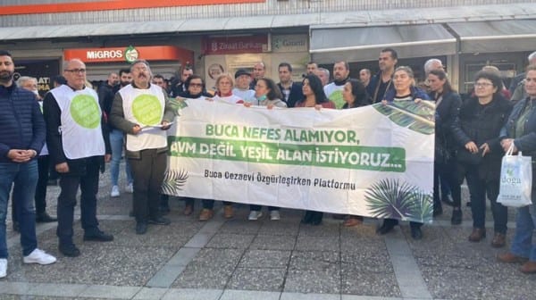 Yıkılan Buca Cezaevi’nin yeşil alan olması için eylem