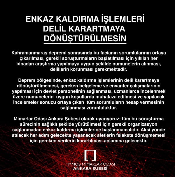 ENKAZ KALDIRMA İŞLEMLERİ DELİL KARARTMAYA DÖNÜŞTÜRÜLMESİN