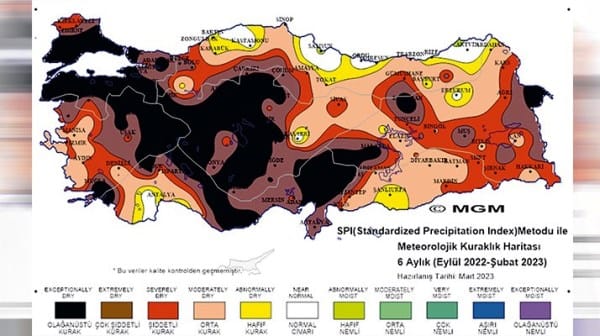 Hızla kuruyan bir ülkenin haritası
