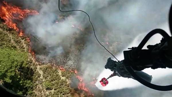 Marmaris’te iki ayrı noktada çıkan orman yangını kontrol altına alındı