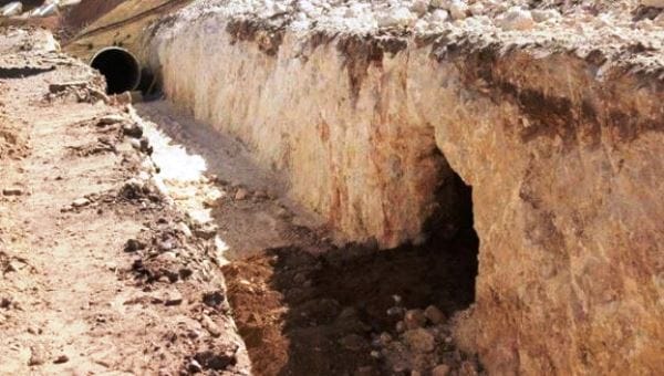 Sulama kanalı çalışmasında Roma dönemine ait 1800 yıllık mezar bulundu