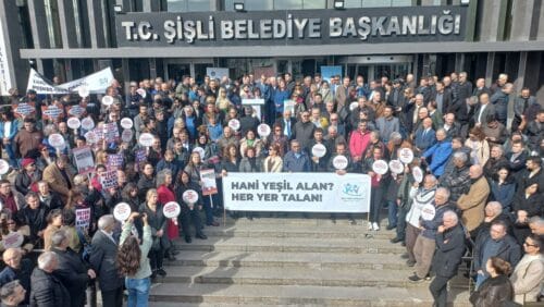 Şişlililer 72 katlı rezidans yapılması için rezerv alan ilanına karşı eylemde: Planı iptal ettirene kadar mücadelemiz sürecek