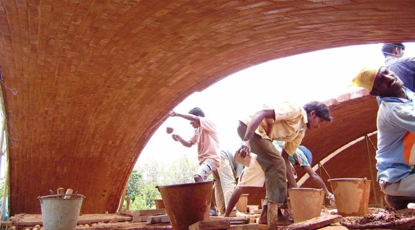 Kırsal Pondicherry toplulukları toplum merkezi inşaa ediyor…
