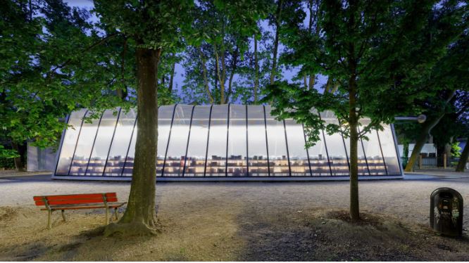 Diller Scofidio + Renfro, Venedik Mimarlık Bienali’nde geçici yarı saydam bir kütüphane yaratıyor