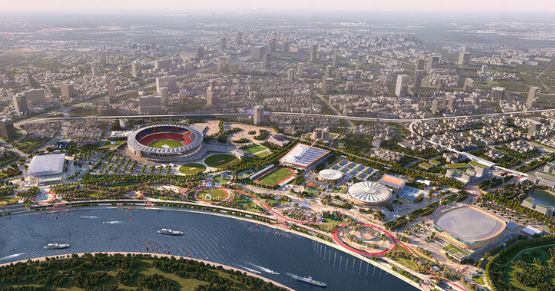 Hindistan dünyanın en büyük stadyumunun etrafında spor bölgesi…