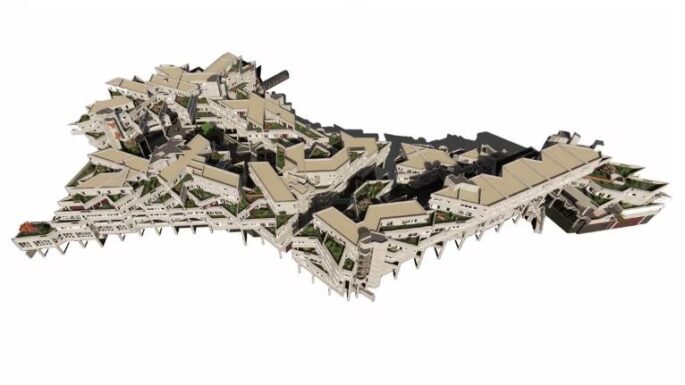 Brutalist 8 numaralı îlotun mimarisine zarar vermeden yenilenmesi.