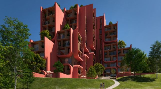 Zaha Hadid Architects tarafından tasarlanan, Arnavut konut blokları