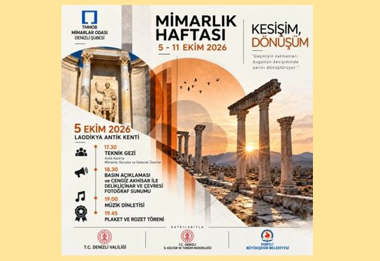 Denizli Mimarlık Haftası 5-11 Ekim 2026