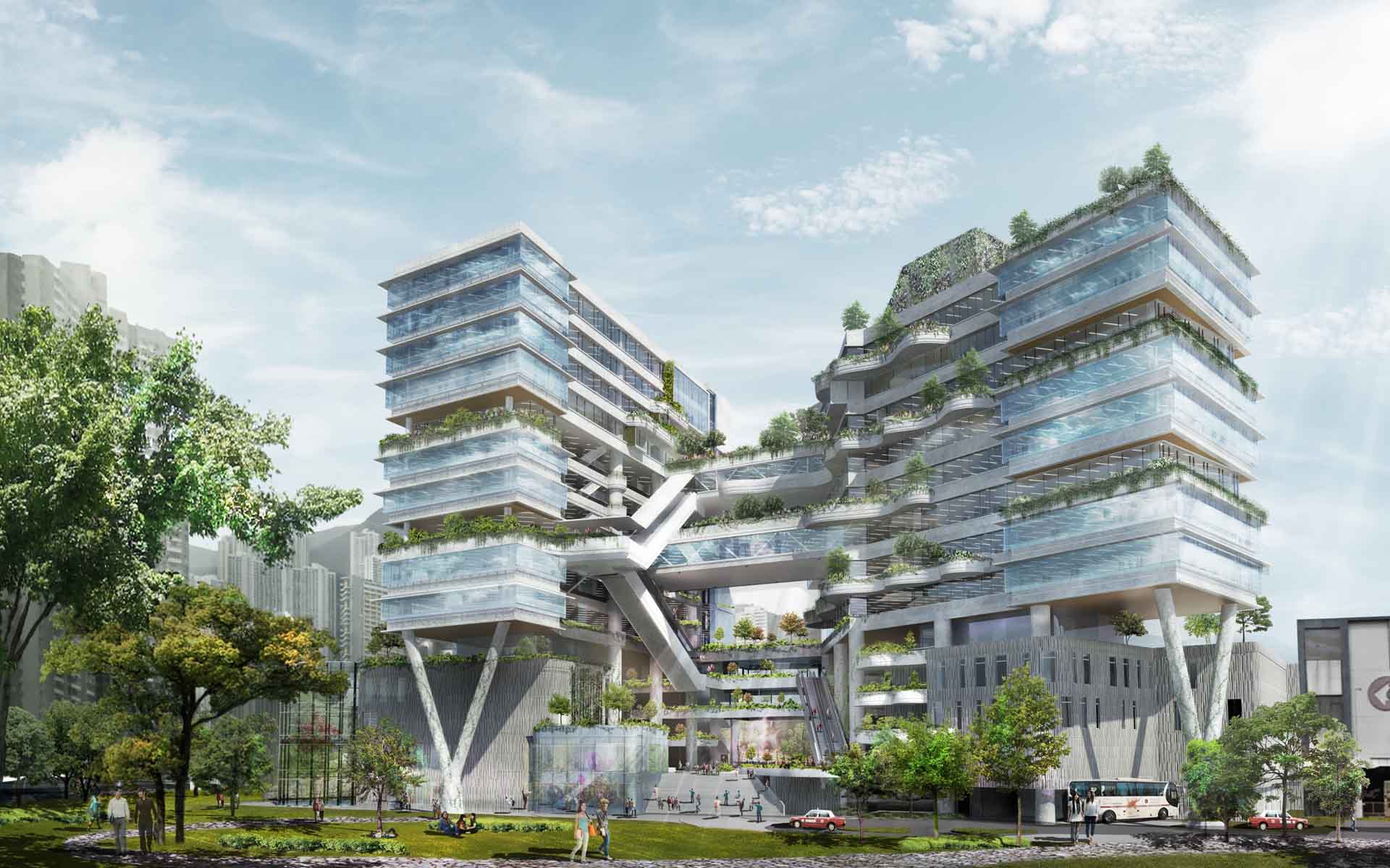 Ronald Lu & Partners: Teknolojik Yükseköğretim Kurumu için yeni Kampüs (Thein) Hong Kong
