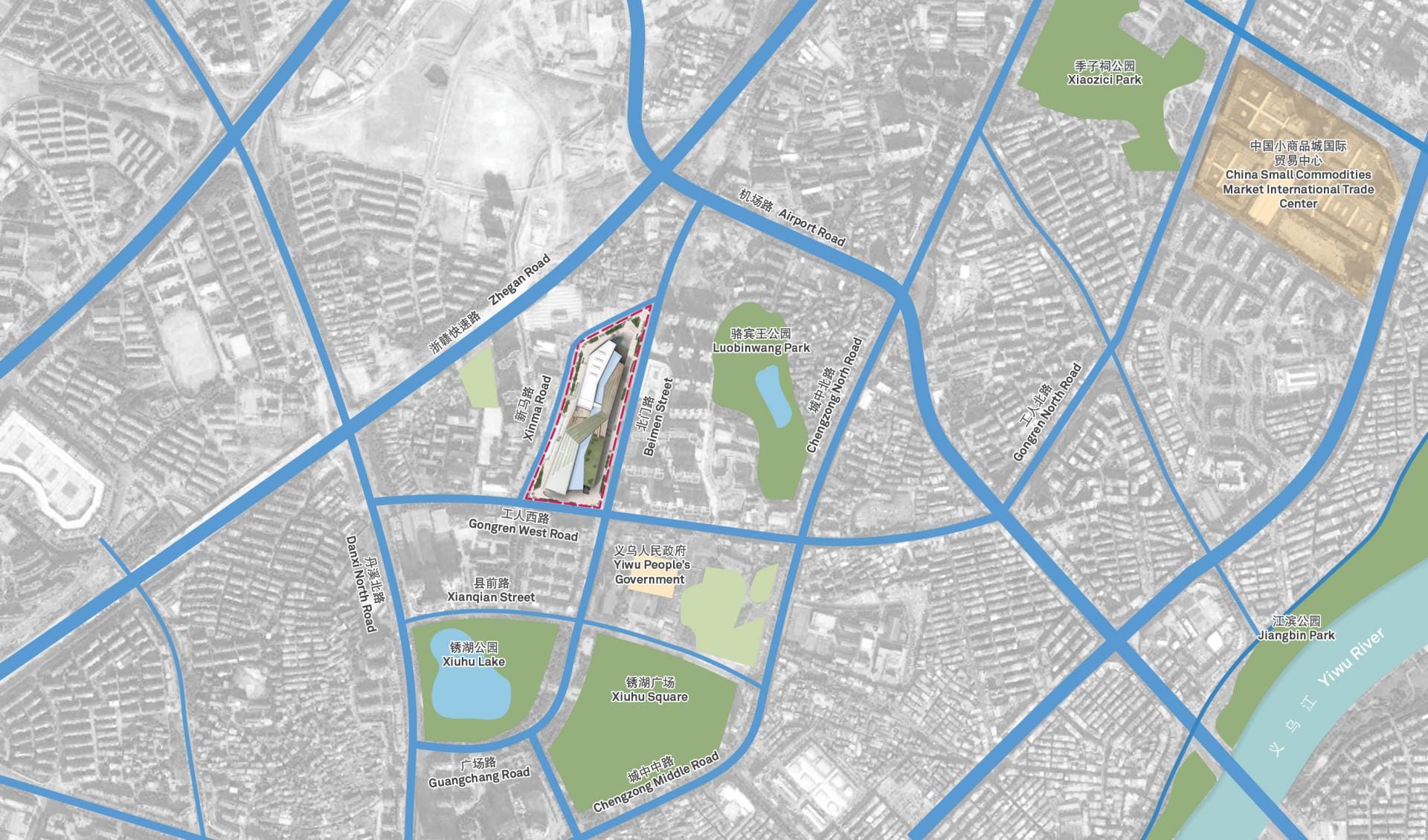Aedas Yiwu Kenti için bir merkez