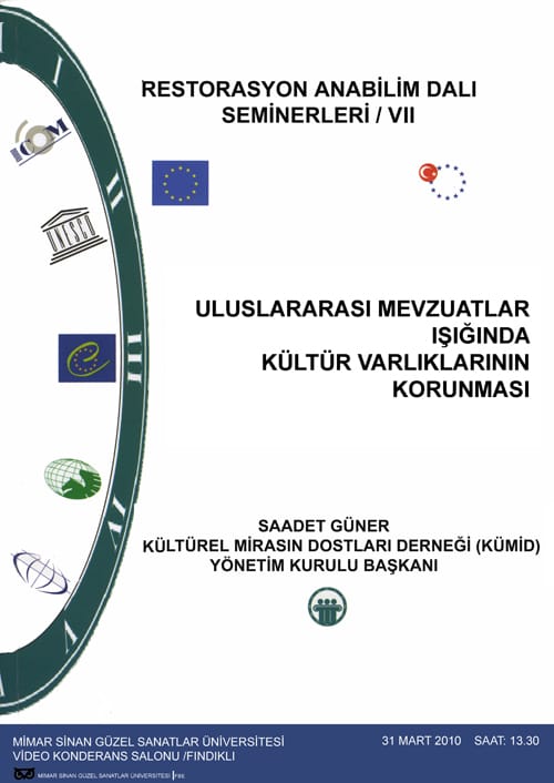 Uluslararası Mevzuatlar Işığında Kültür Varlıklarının Korunması (31 Mart 2010)
