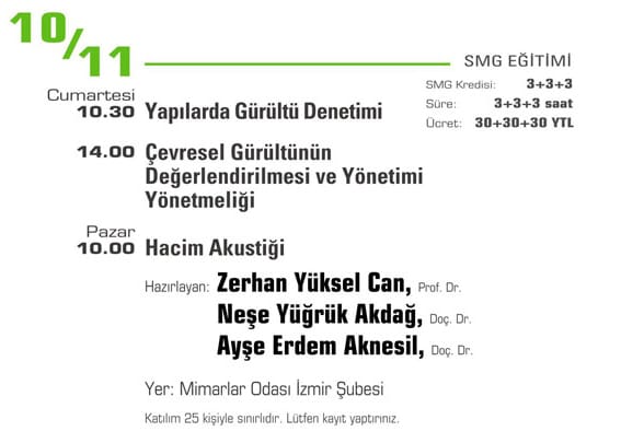 Yapılarda Gürültü Denetimi Semineri