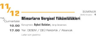 Mimarların Vergisel Yükümlülükleri (11-12 Nisan 2008)