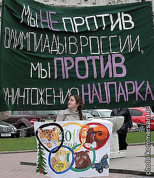Ekolojistler Sochi Olimpiyatlarına sonuna kadar karşı