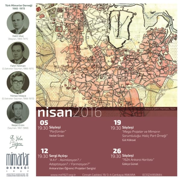 Mimarlar Derneği Nisan 2016 Etkinlikleri