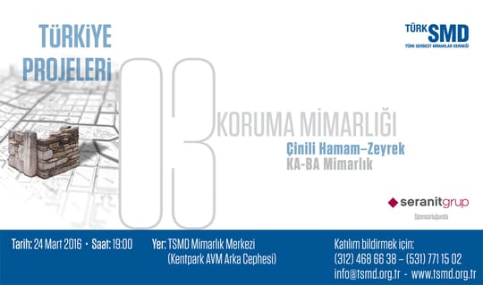 TÜRKİYE PROJELERİ 3: KORUMA MİMARLIĞI ÇİNİLİ HAMAM – ZEYREK / KA-BA MİMARLIK