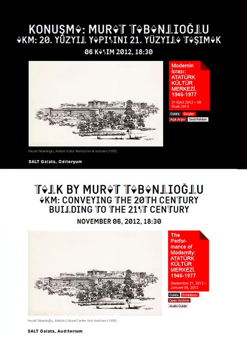 Murat Tabanlıoğlu @ Salt Galata (06 Kasım 2012)