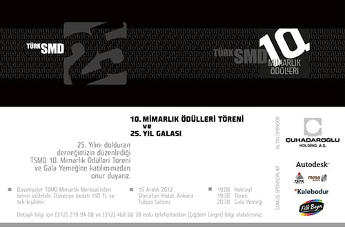 Geleneksel 10. Mimarlık Ödülleri Töreni ( 15 Aralık 2012 )