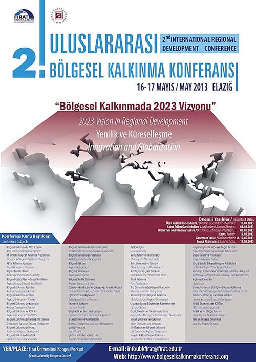 2. Uluslararası Bölgesel Kalkınma Konferansı ( 16-17 Mayıs 2013)