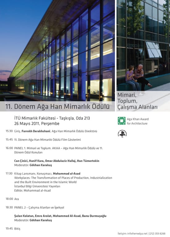 Architecture, Society, Workplaces” ( 26 Mayıs 2011 Perşembe)