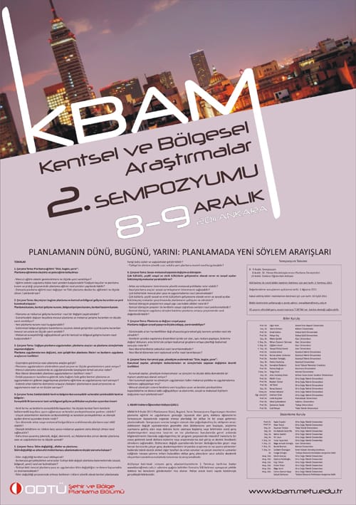 Kentsel ve Bolgesel Arastirmalar 2.Sempozyum (8-9 Aralık 2011)