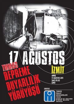TMMOB Depreme Duyarlılık Yürüyüşü ve Anması ( 16-17 Ağustos 2011)