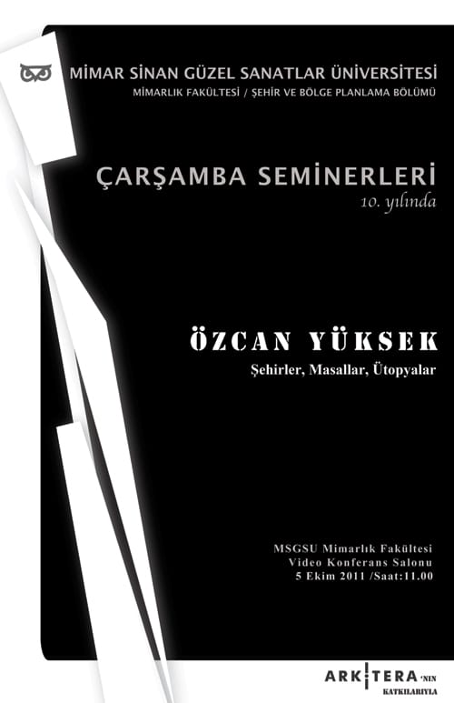 Seminer: “Şehirler, Masallar, Ütopyalar” (4 Ekim 2011 Çarşamba)
