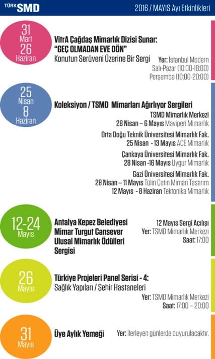TSMD Mayıs Ayı Etkinlik Takvimi