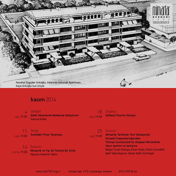 Mimarlar Derneği 1927 (4 – 25 Kasım 2014)